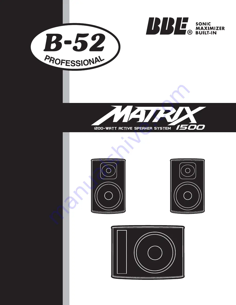 B-52 Matrix 1500 Скачать руководство пользователя страница 1