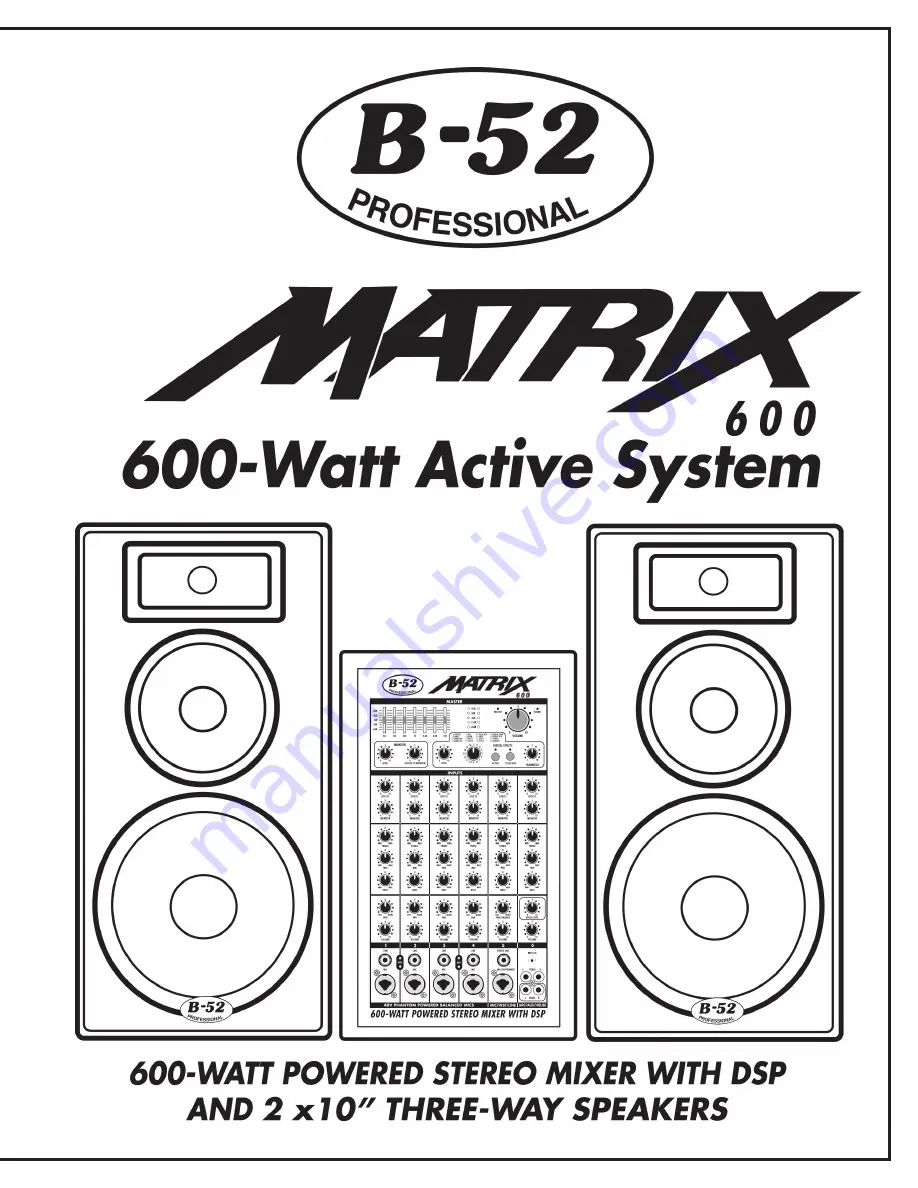 B-52 MATRIX-600 s Скачать руководство пользователя страница 2