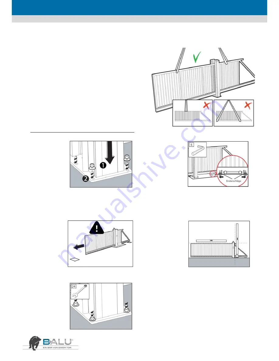 B-ALU Extern 180 Instructions For Installation And Use Manual Download Page 9