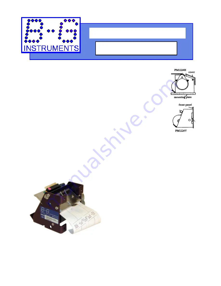 B-G Instruments PM1224V Скачать руководство пользователя страница 1