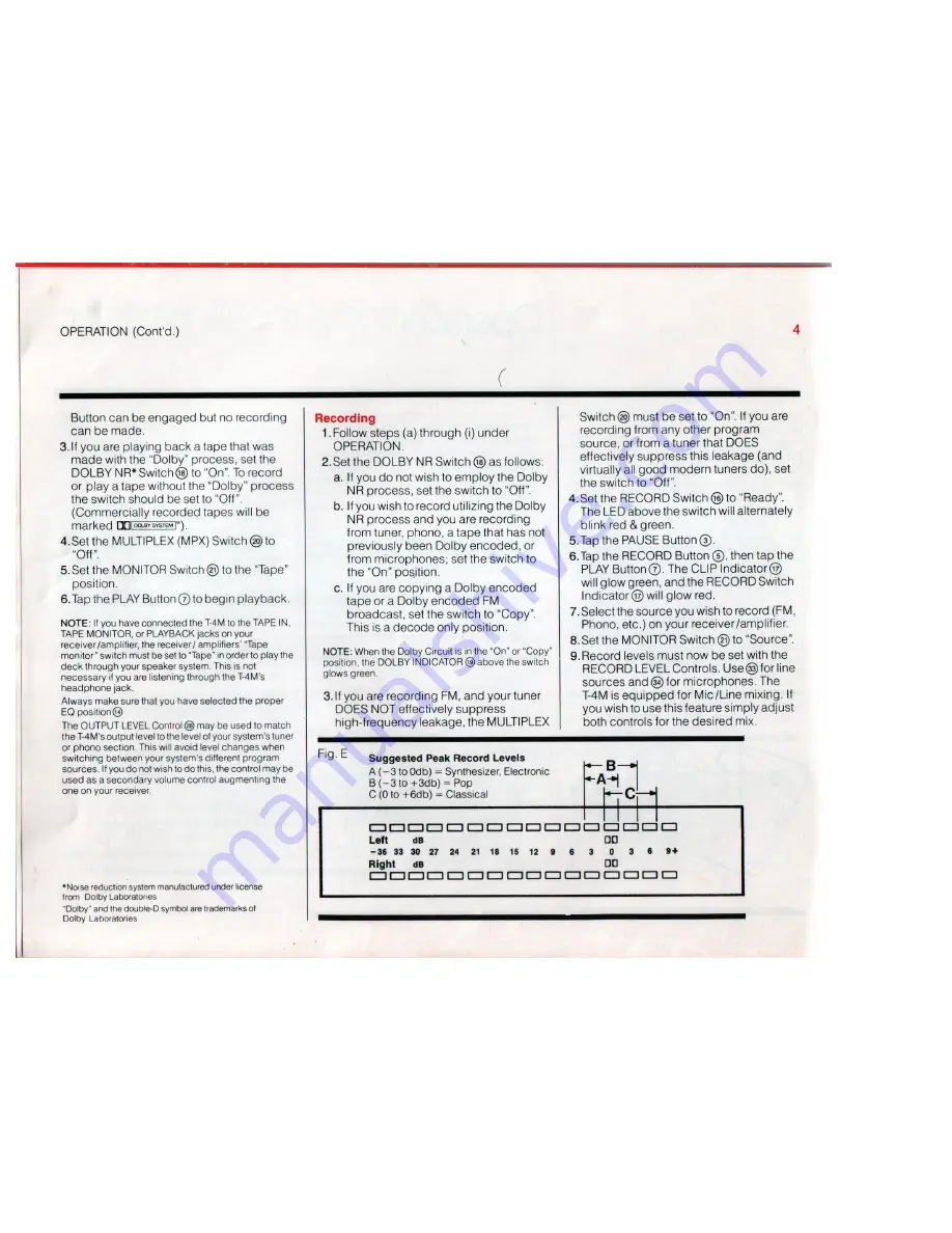 B-I-C America T-4M Owner'S Manual Download Page 6