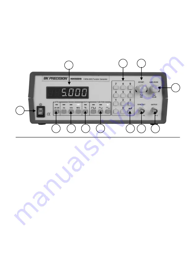 B+K precision 4005DDS Instruction Manual Download Page 9