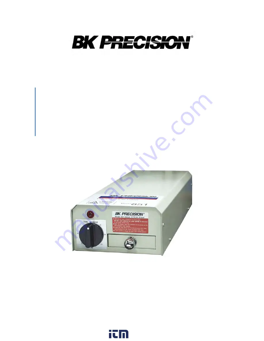 B+K precision 851 Скачать руководство пользователя страница 1