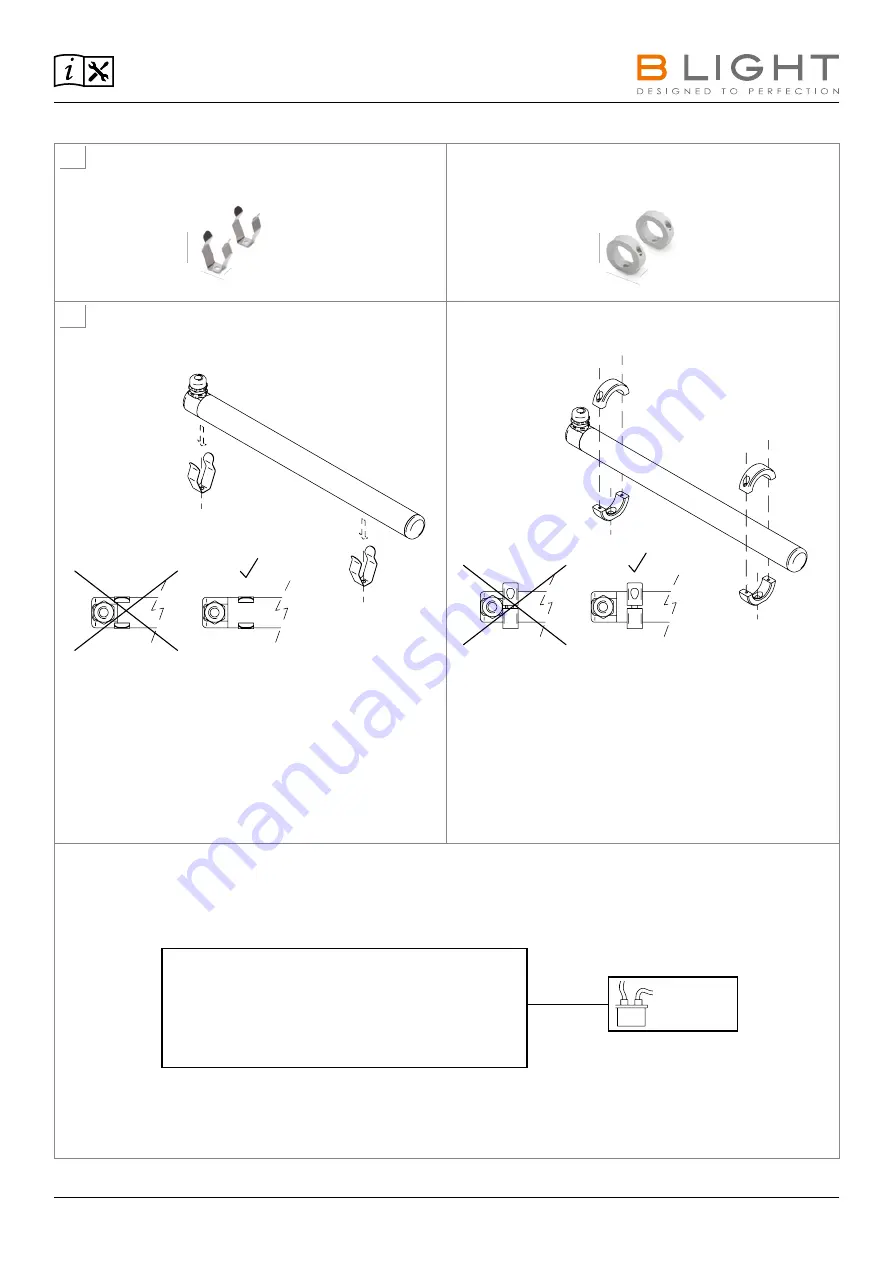 B LIGHT LINEAR TUBE SLIM 674 8 Series Installation Download Page 2