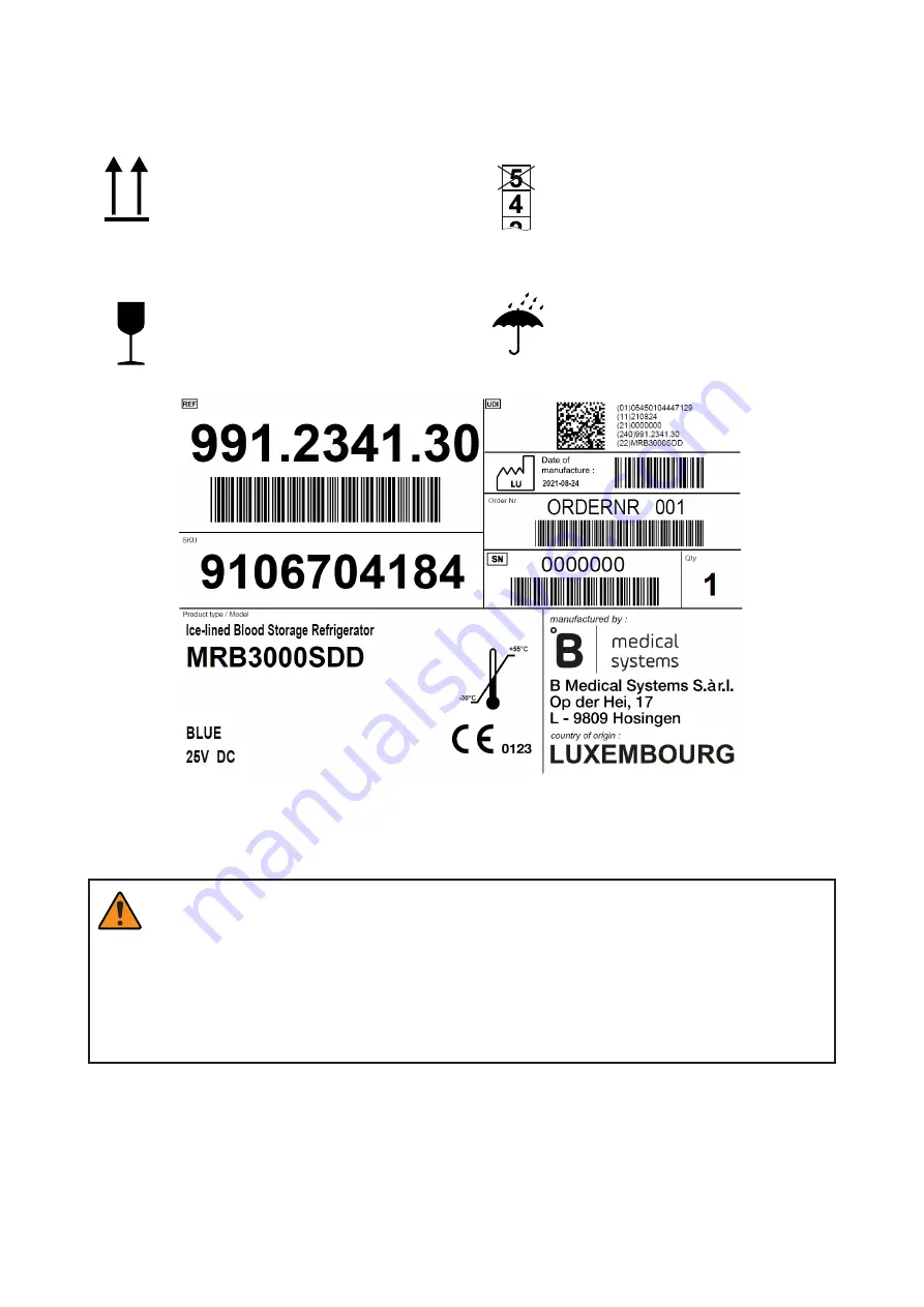 B medical systems MRB 3000 SDD Скачать руководство пользователя страница 9