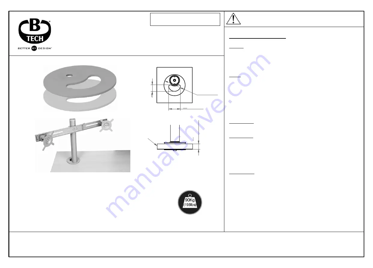 B-Tech BT7323 Assembly And Installation Download Page 1