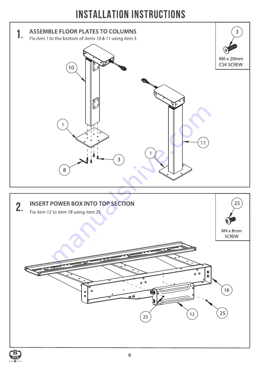 B-Tech BT8569 Installation Manual Download Page 6