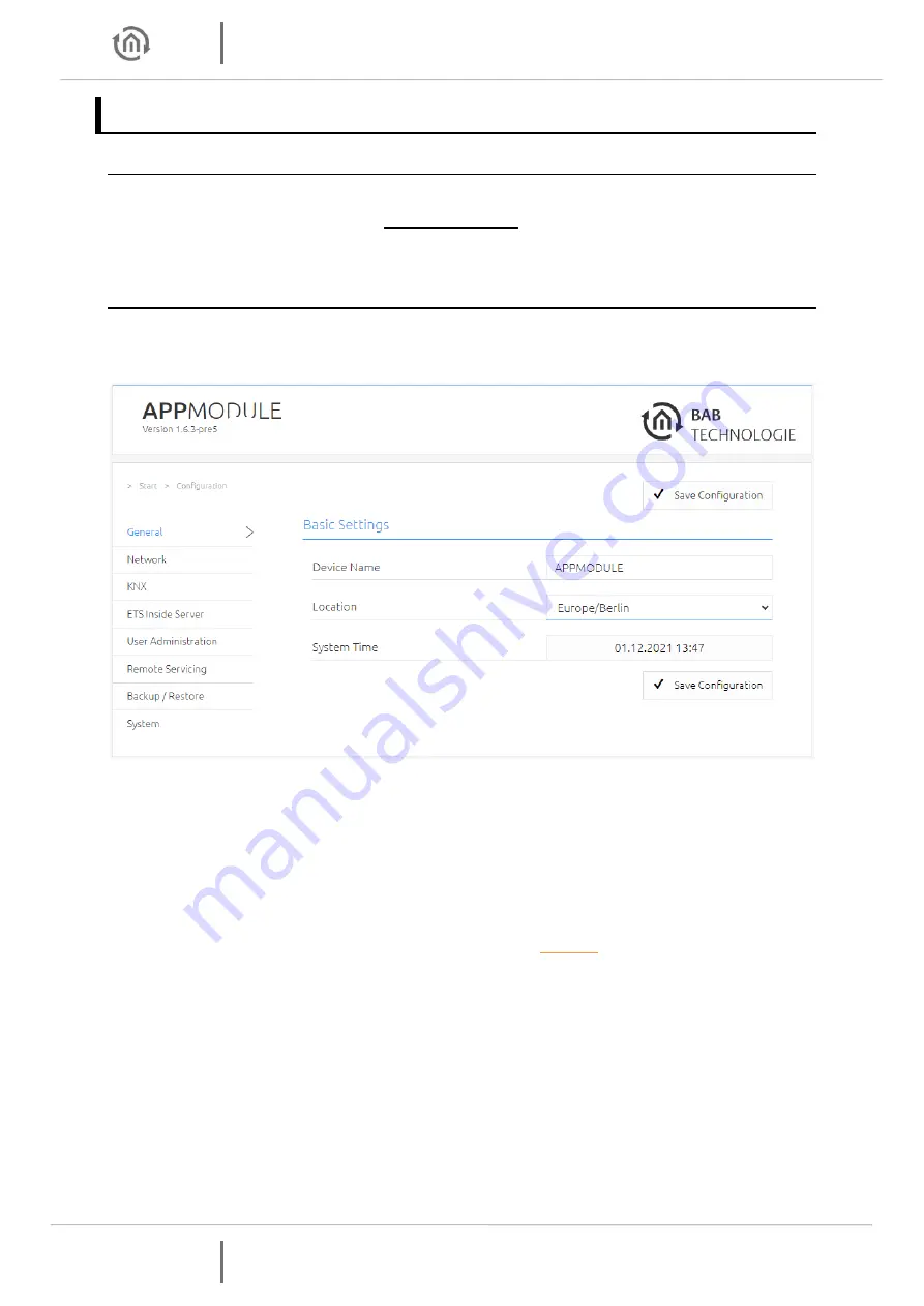 BAB TECHNOLOGIE APPMODULE IP Documentation Download Page 50