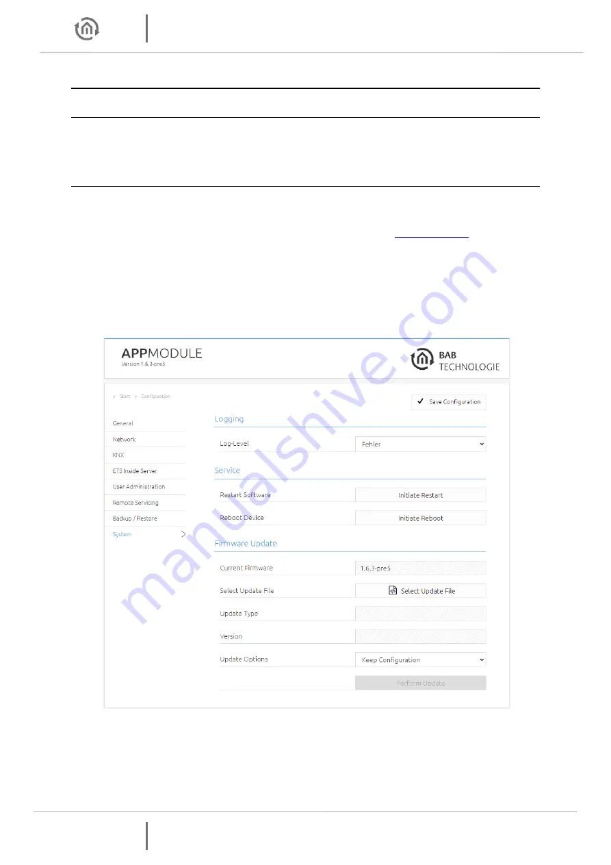 BAB TECHNOLOGIE APPMODULE IP Documentation Download Page 58