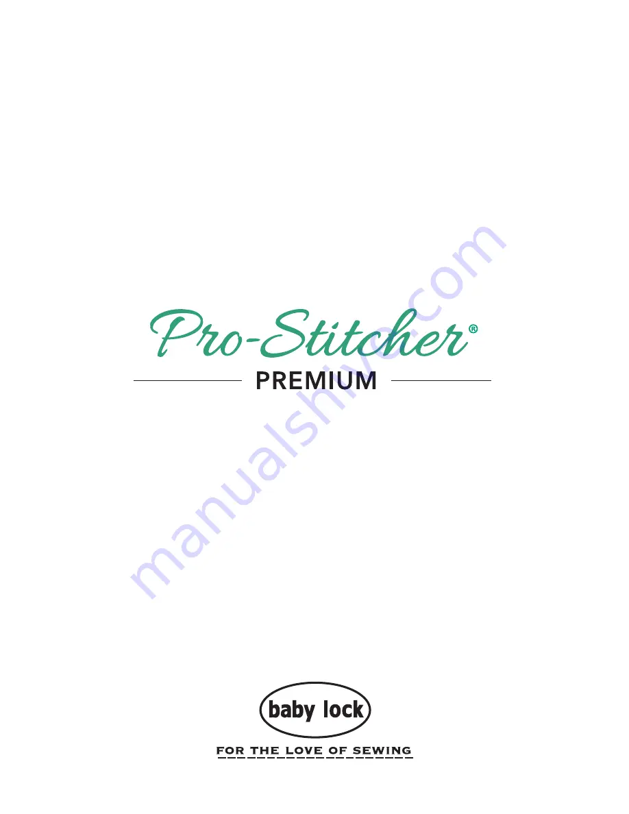 Baby Lock Pro-Stitcher Premium BLPS6 Скачать руководство пользователя страница 32