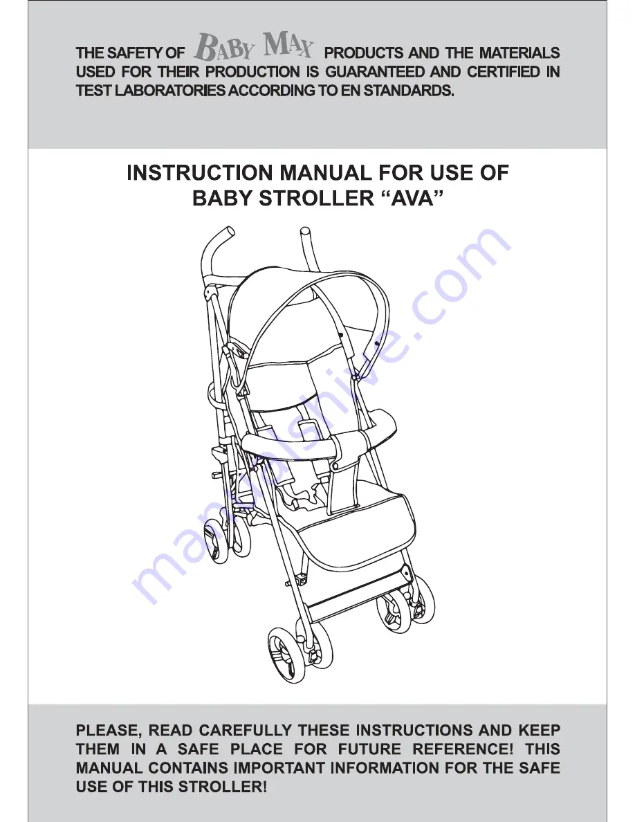 Baby Max AVA Скачать руководство пользователя страница 1