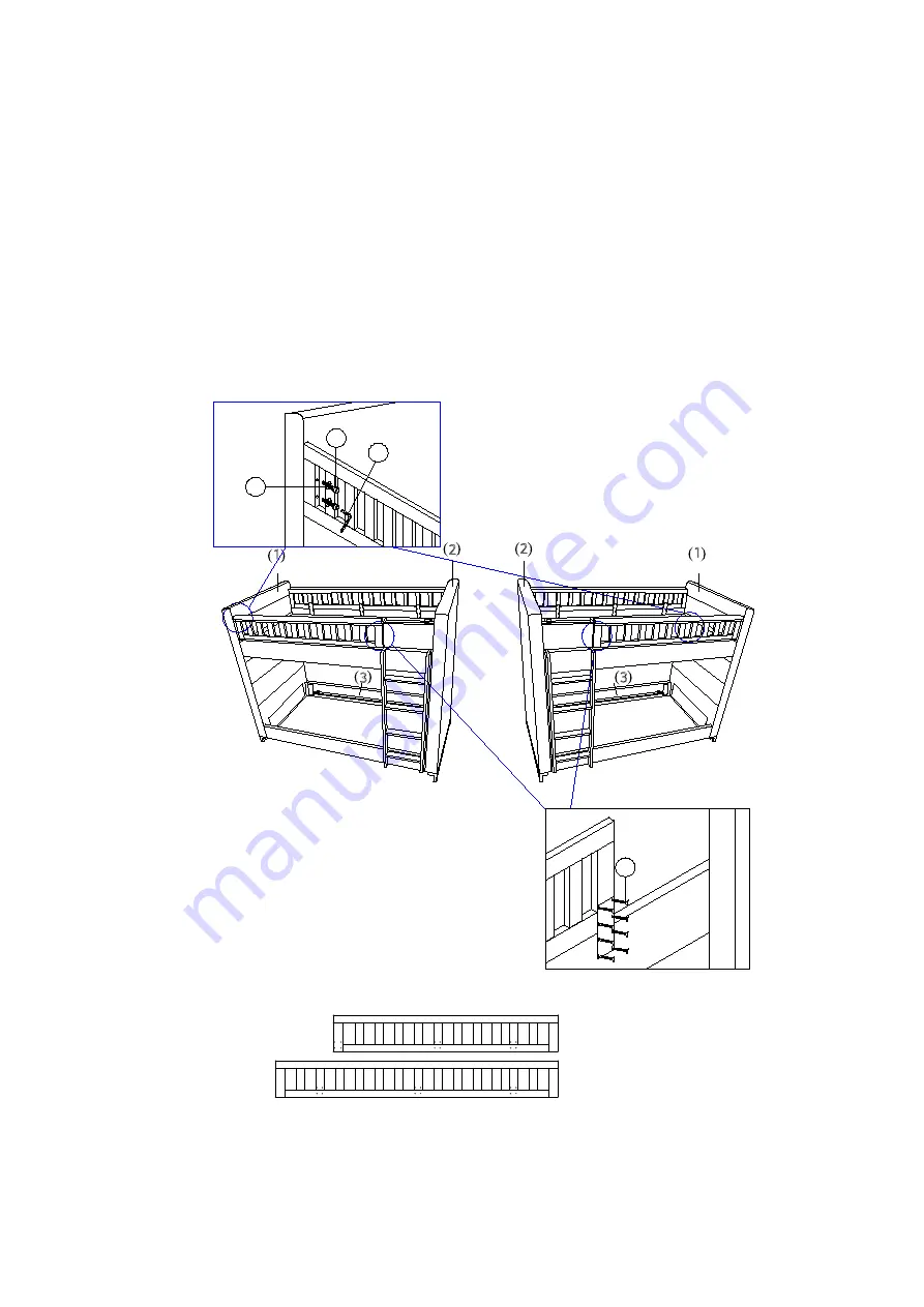 baby&child Chesterfield Bunk Bed With Ladder On Right/Left RH298KBK Скачать руководство пользователя страница 7