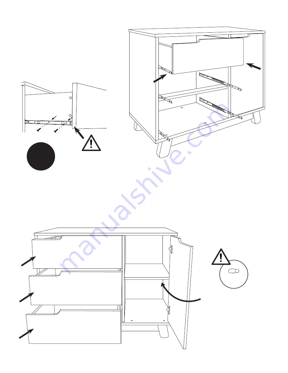 Babyletto Hudson 3-Drawer Changer Dresser Assembly Instructions Manual Download Page 13