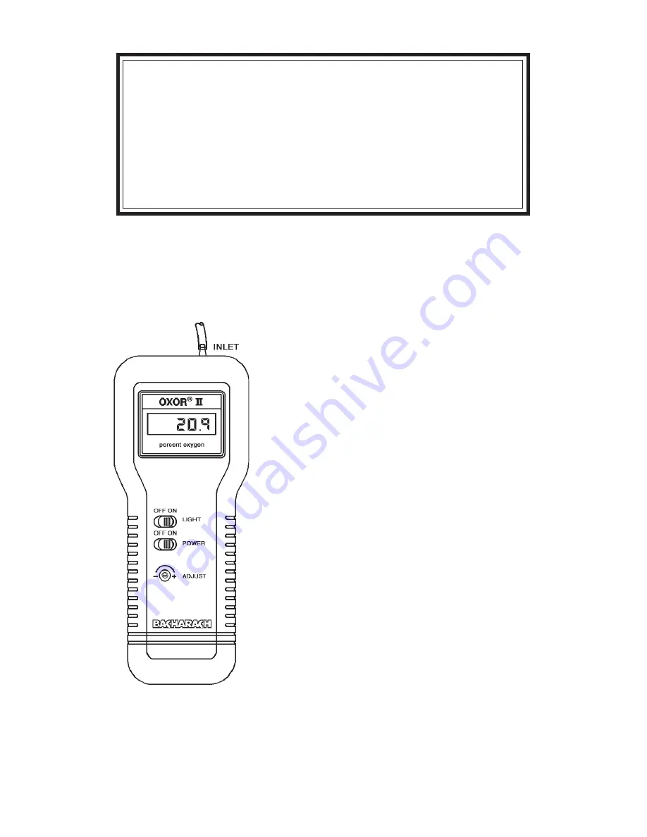 Bacharach OXOR II 19-7037 Instructions Manual Download Page 3