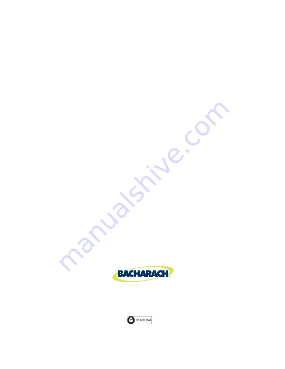 Bacharach PUR-CHEK PRO Operation And Maintenance Manual Download Page 20