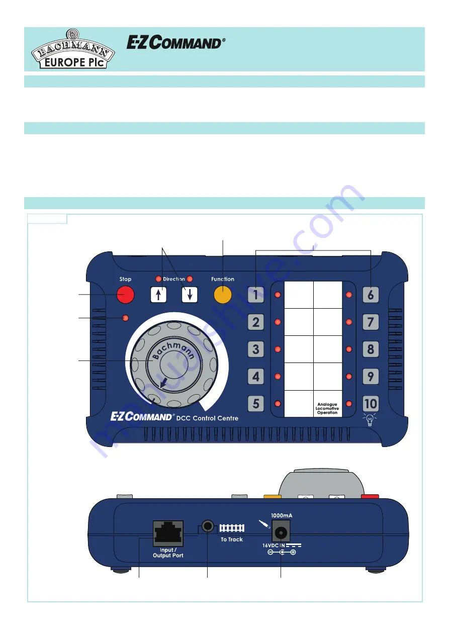 BACHMANN EUROPE Plc E-Z Command Скачать руководство пользователя страница 1