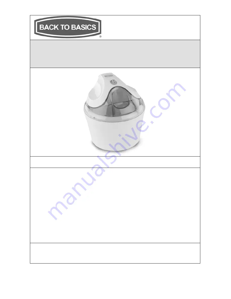 Back to Basics SITCMLP Instruction Manual Download Page 27