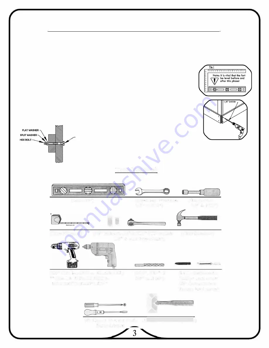 Backyard Adventures Playcenter Avalanche Assembly Instructions Manual Download Page 3