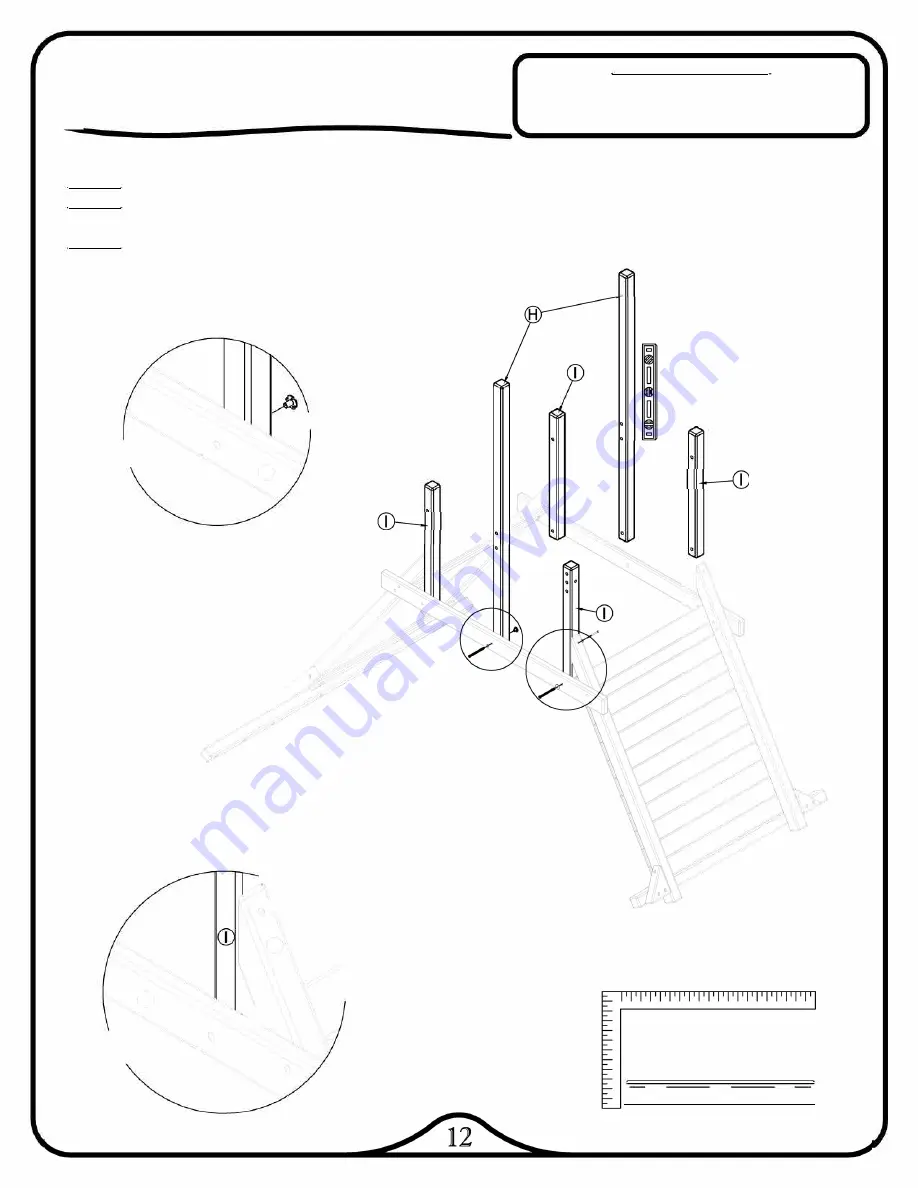 Backyard Adventures Playcenter Avalanche Assembly Instructions Manual Download Page 12