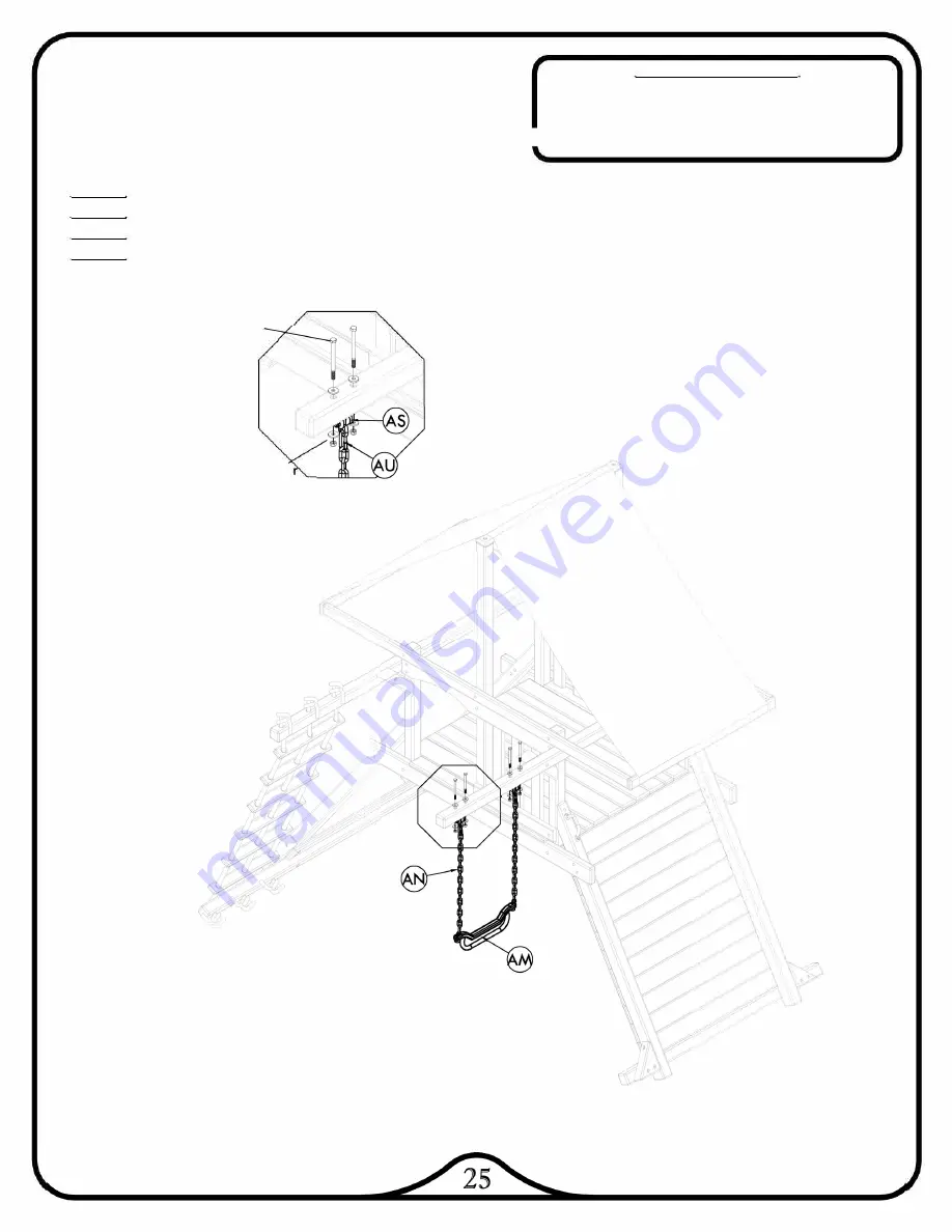 Backyard Adventures Playcenter EXPEDITION Series Assembly Instructions Manual Download Page 25