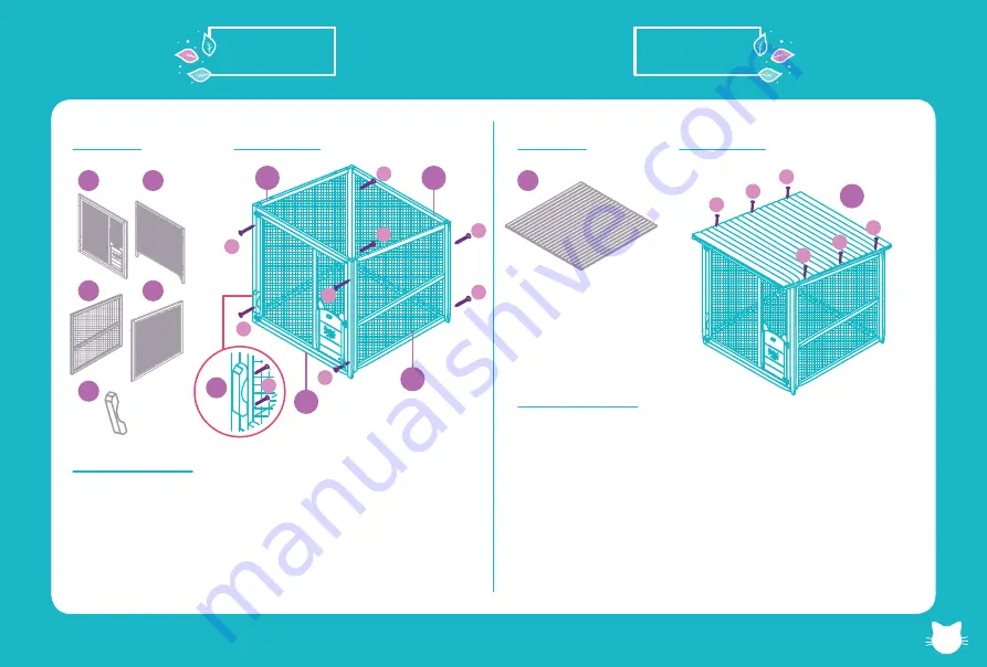 Backyard Cat Enclosures Kitty Kondo Assembly Instructions Manual Download Page 7