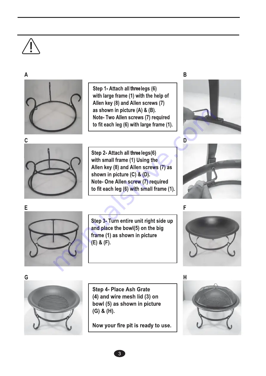 Backyard Creations DC13-12522 Owner'S Manual Download Page 4