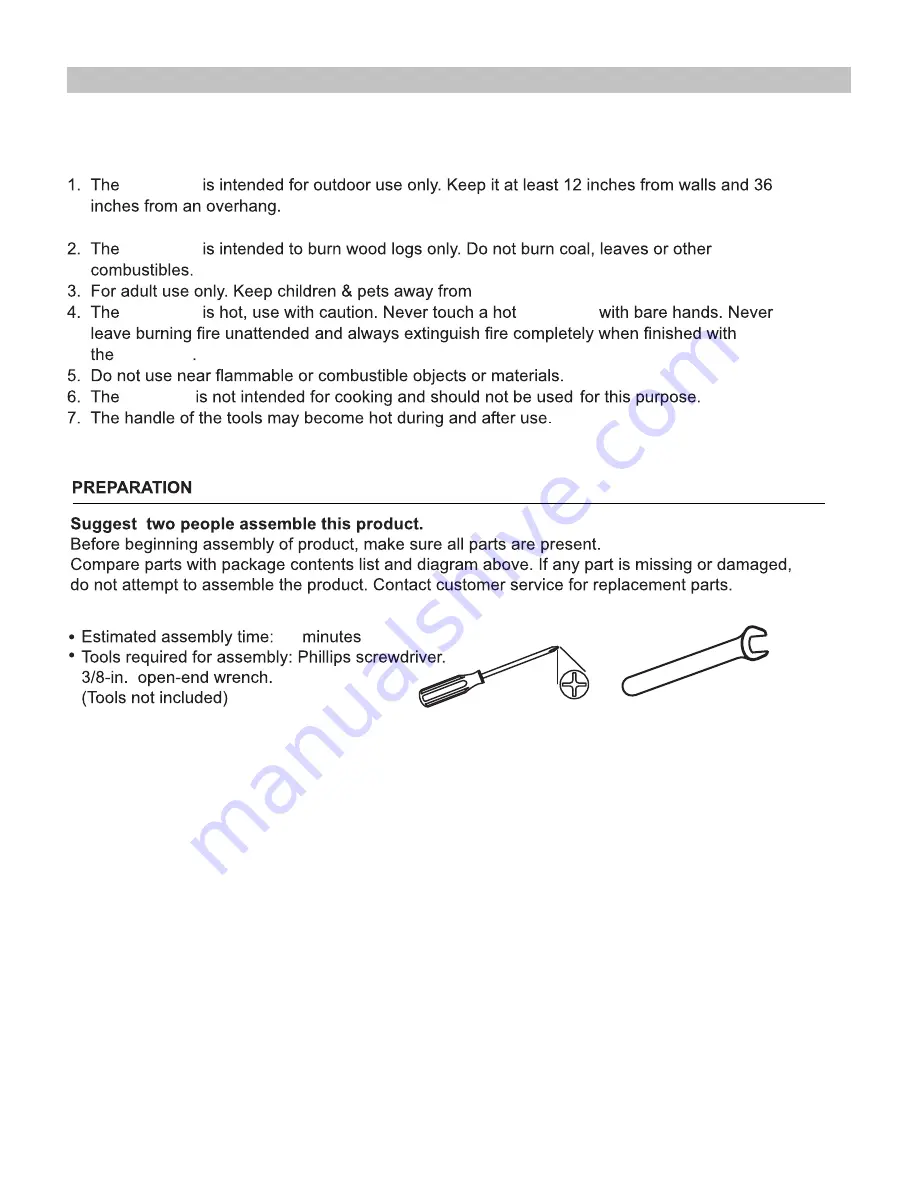 Backyard Creations SRFP41302 Instruction Manual Download Page 3