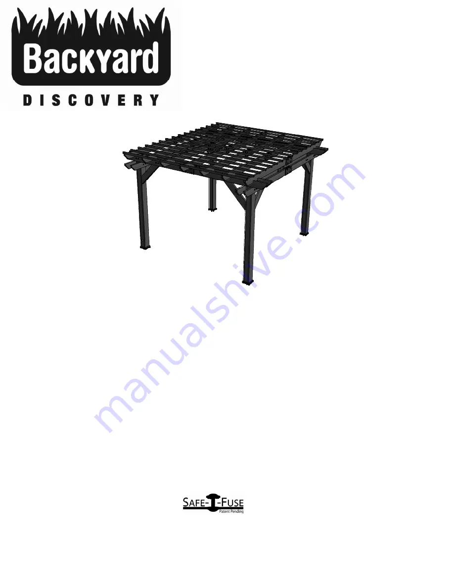 Backyard Discovery Cedar Pergola 6213 Owner'S Manual Download Page 1