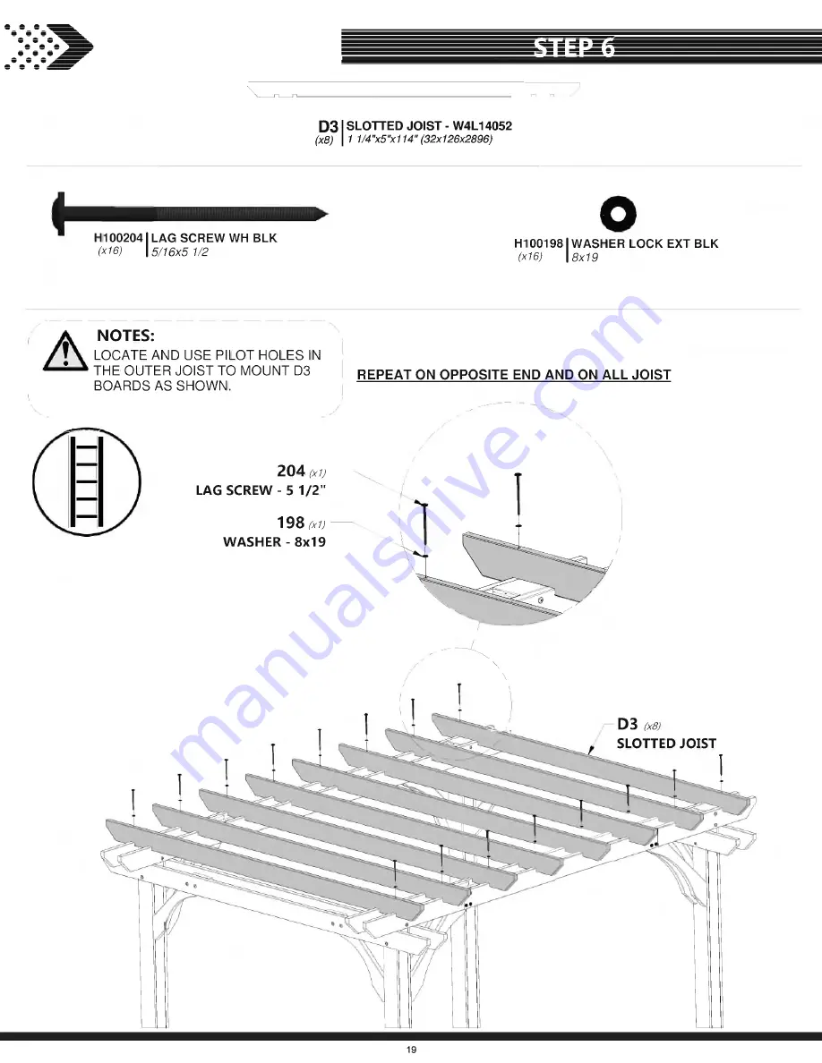 Backyard Discovery FAIRHAVEN 2101524 Owner'S Manual & Assembly Instructions Download Page 19