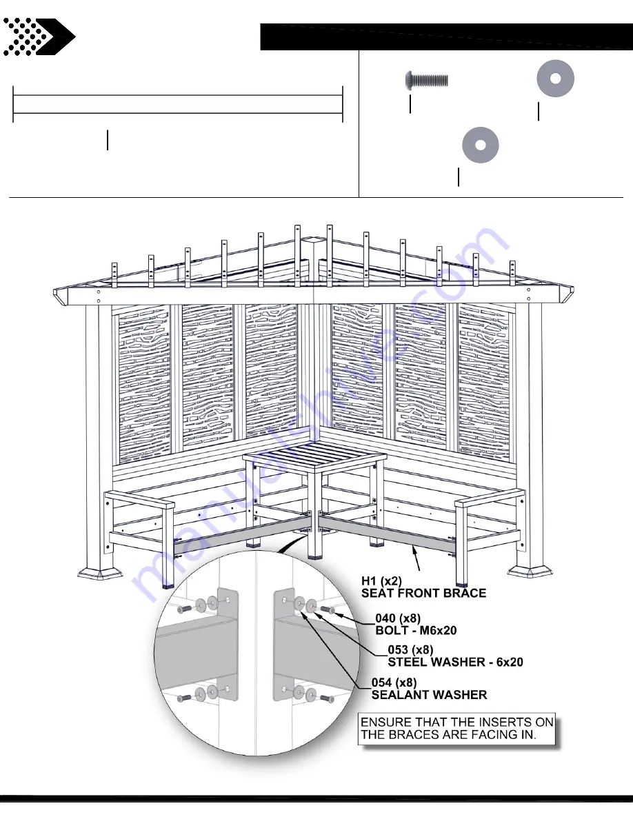 Backyard Discovery Hampton Cabana 2102538 Скачать руководство пользователя страница 44