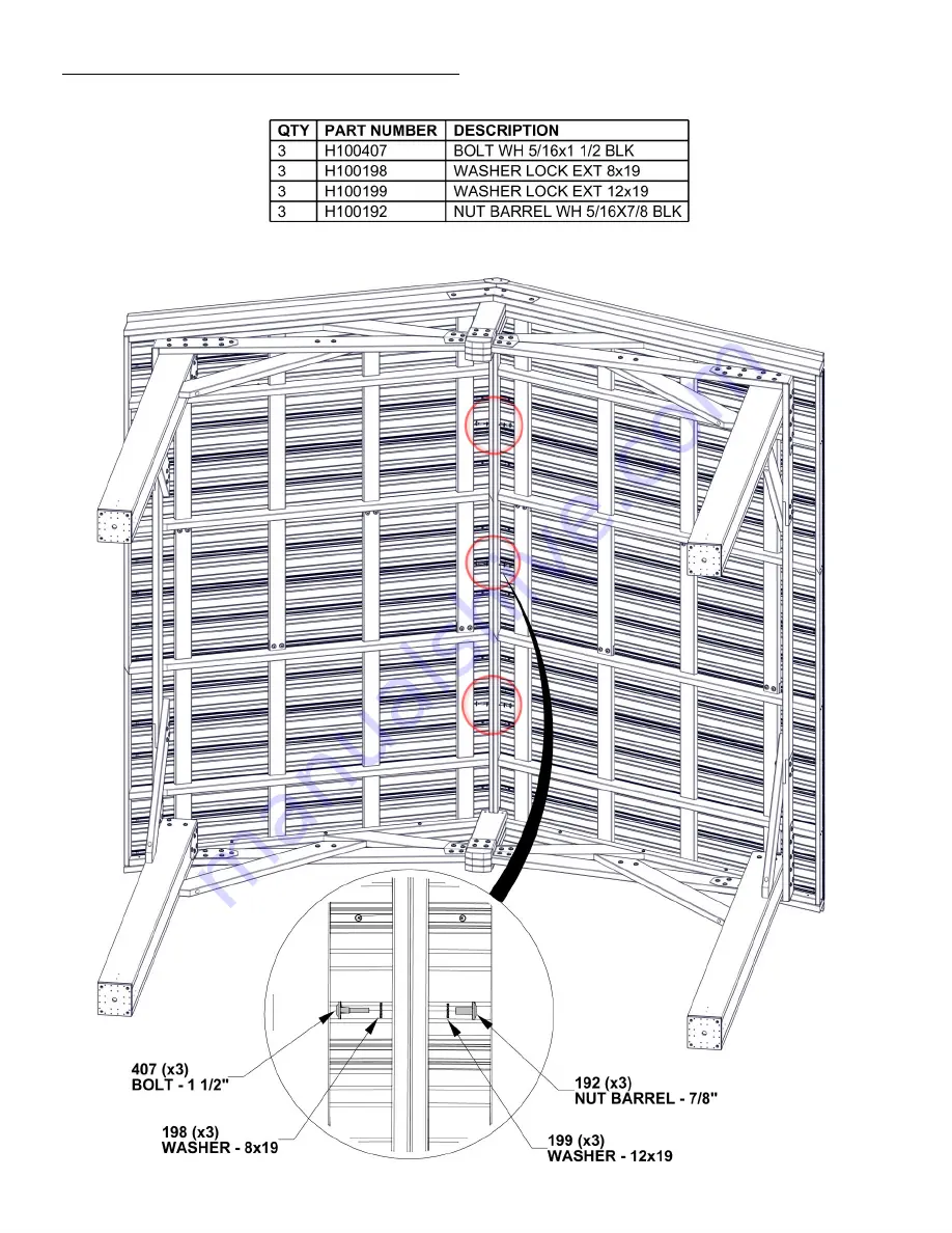 Backyard Discovery NORWOOD 2306059 Assembly Manual Download Page 31