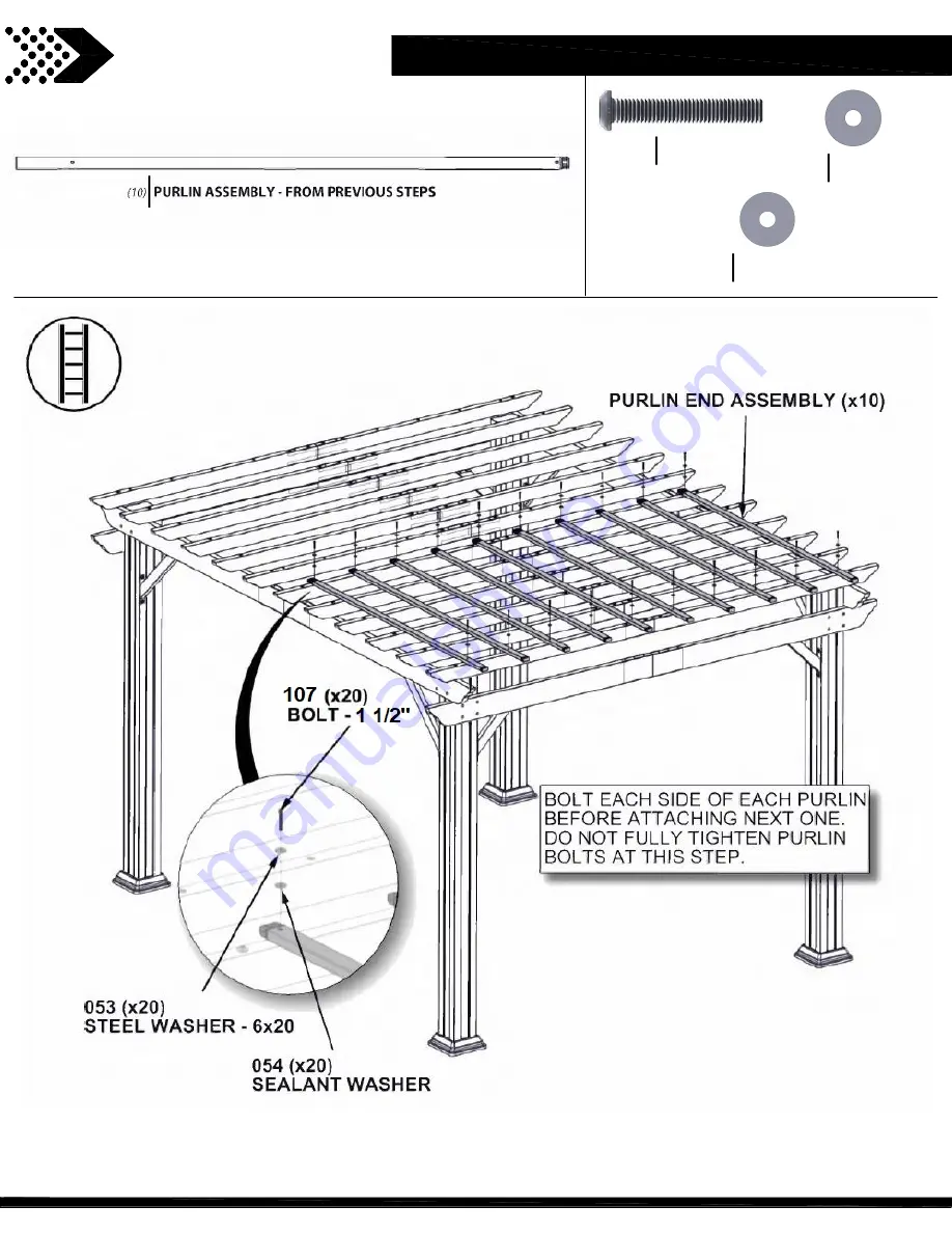 Backyard Discovery PERGOLA 2105089B Скачать руководство пользователя страница 24