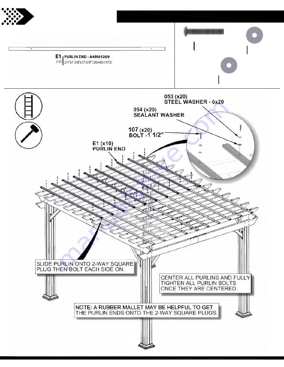 Backyard Discovery PERGOLA 2105089B Скачать руководство пользователя страница 25