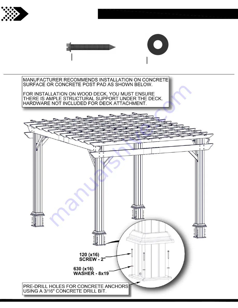 Backyard Discovery PERGOLA 2105089B Manual Download Page 27