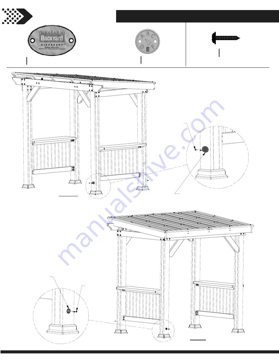 Backyard Discovery SAXONY GRILL GAZEBO Owner'S Manual & Assembly Instructions Download Page 31