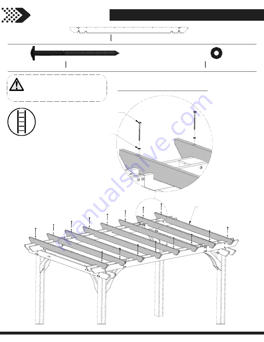 Backyard Discovery SOMERVILLE 10x14 PERGOLA 2006546 Скачать руководство пользователя страница 21