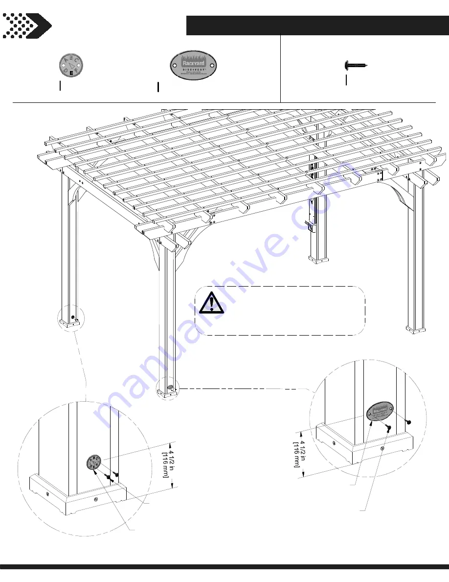 Backyard Discovery SOMERVILLE 10x14 PERGOLA 2006546 Скачать руководство пользователя страница 28