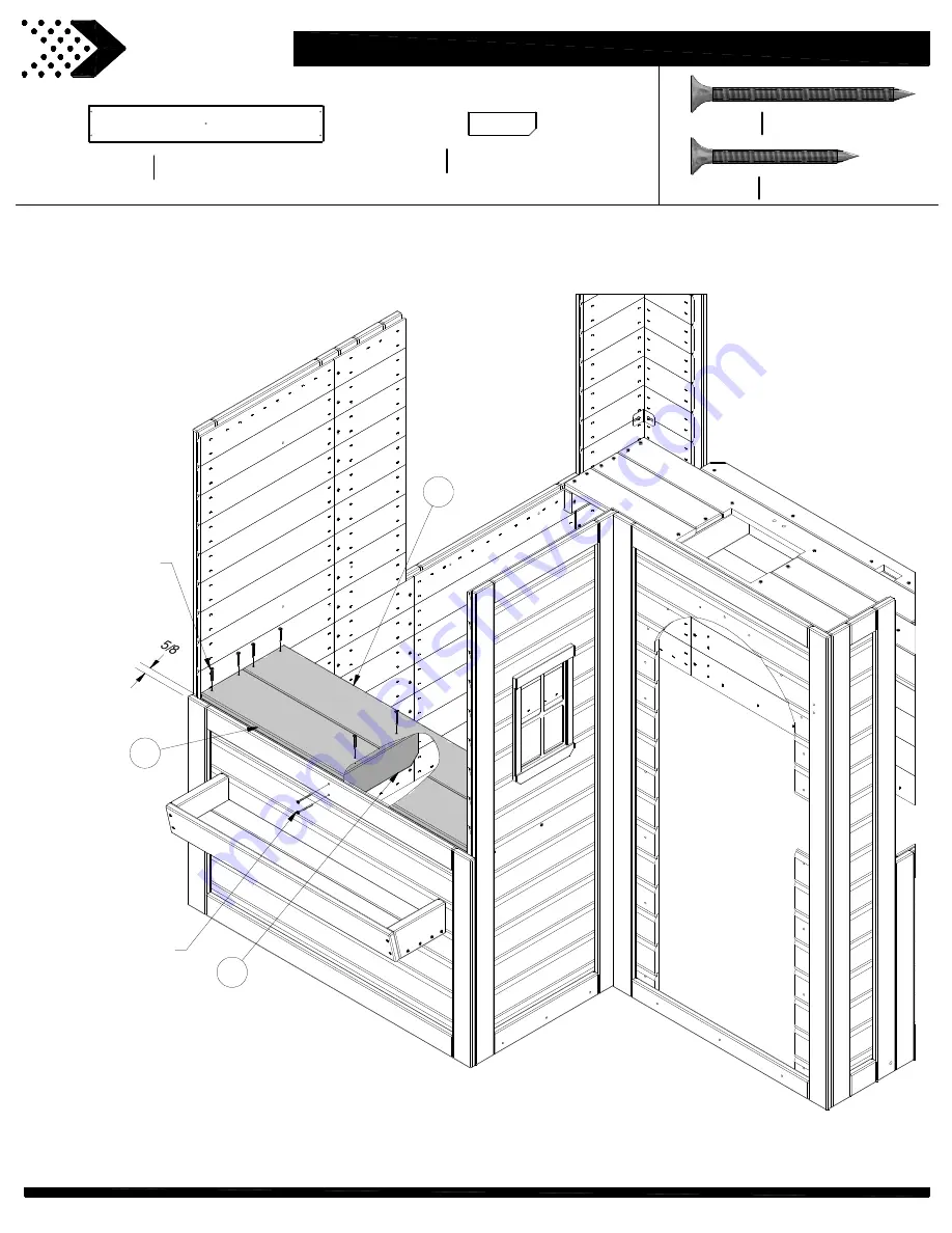 Backyard Discovery SPRING COTTAGE PLAYHOUSE 1902312 Скачать руководство пользователя страница 54