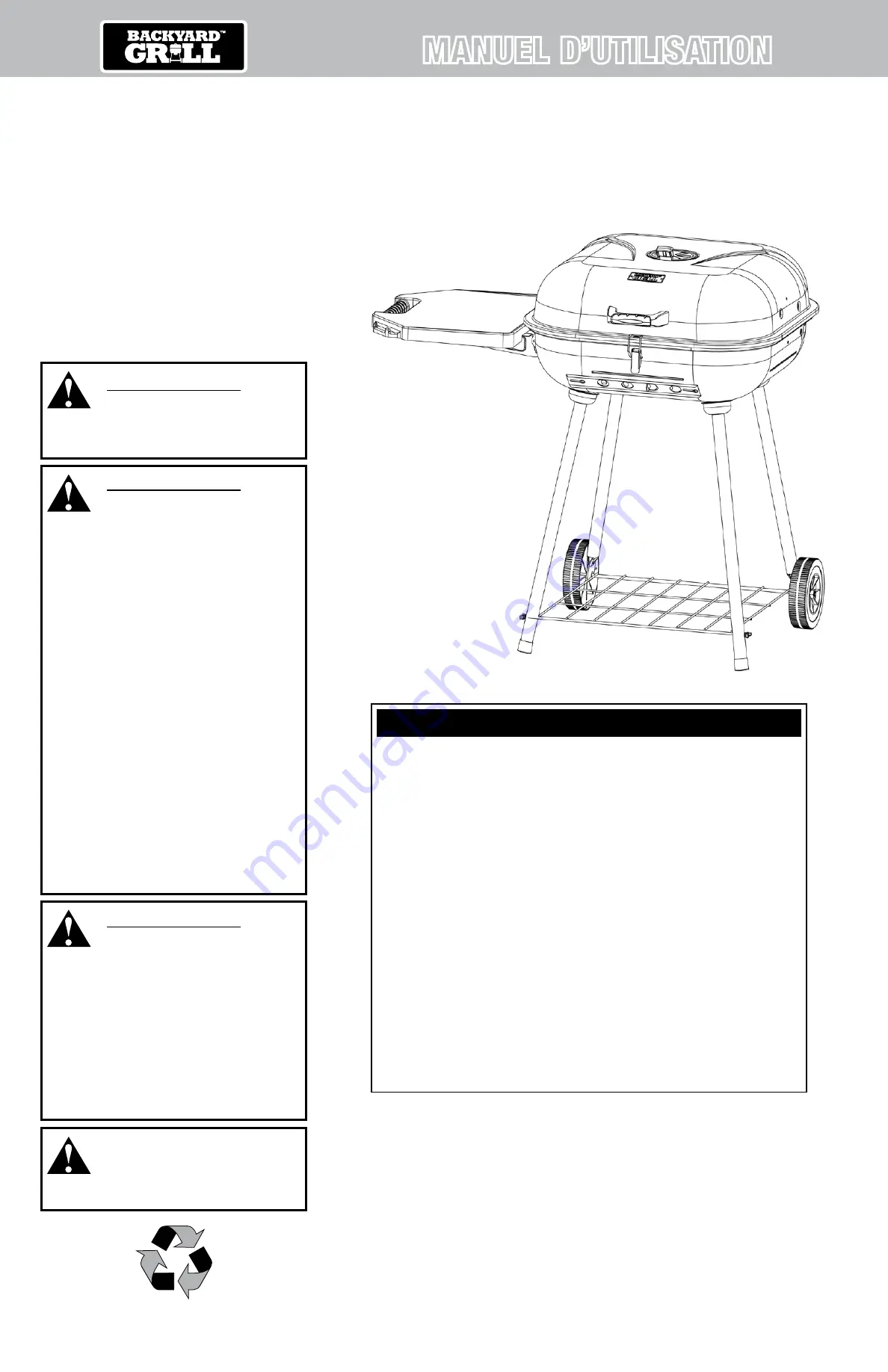 Backyard CBC911WDC-C Owner'S Manual Download Page 9