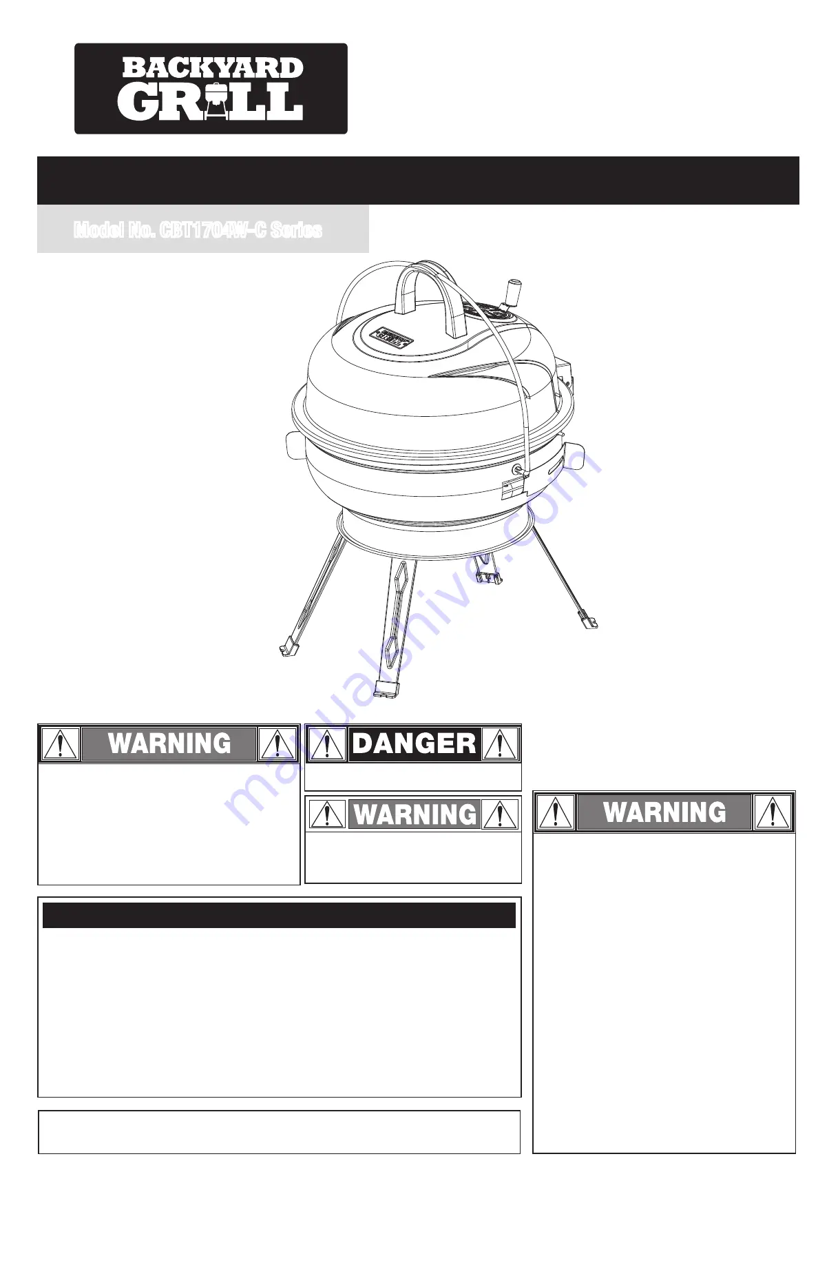 Backyard CBT1704W-C Series Скачать руководство пользователя страница 1