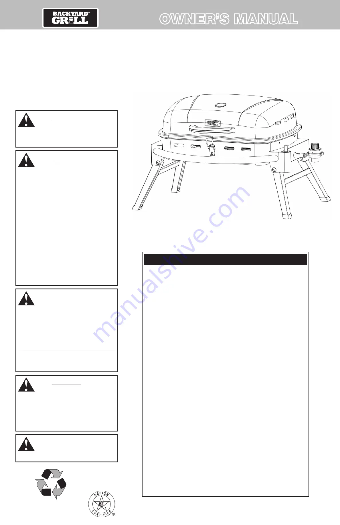 Backyard GBT1321WRS Скачать руководство пользователя страница 1