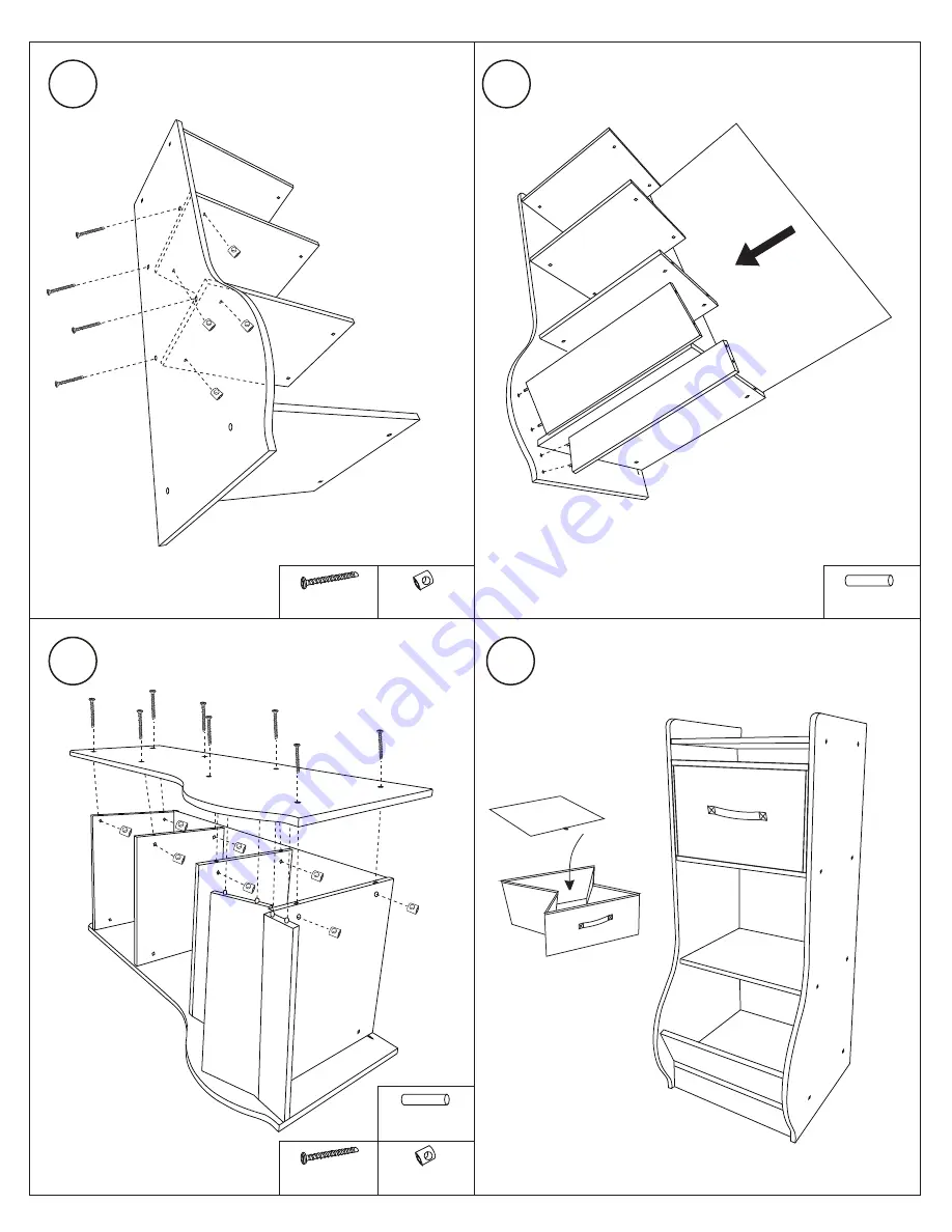 Badger Basket Upright Storage Nook with Reversible Basket 90843 Скачать руководство пользователя страница 4