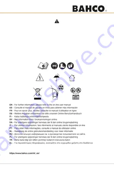 Bahco BBT80 Original Instructions Manual Download Page 3