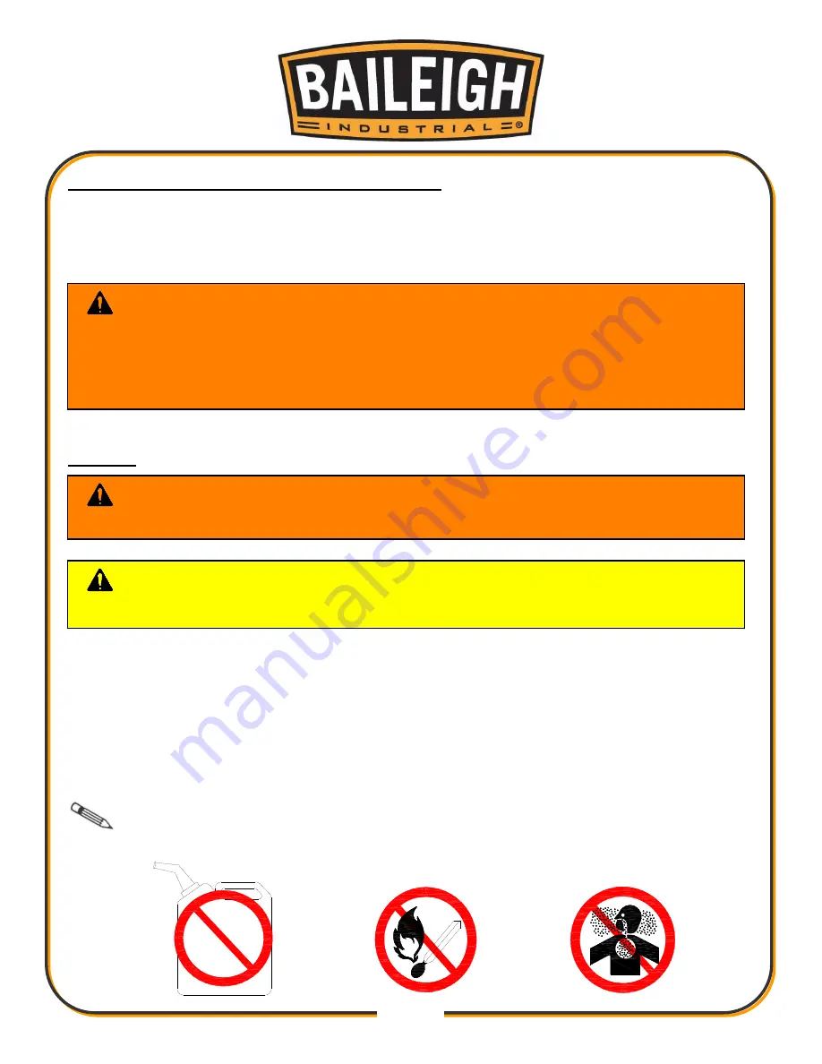 Baileigh Industrial 1006778 Operator'S Manual Download Page 13