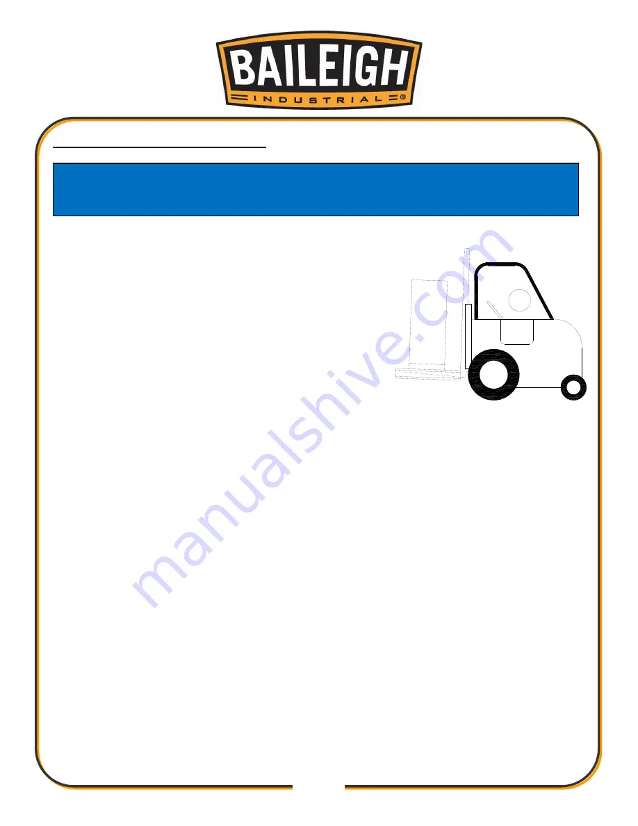 Baileigh Industrial 1006778 Operator'S Manual Download Page 14