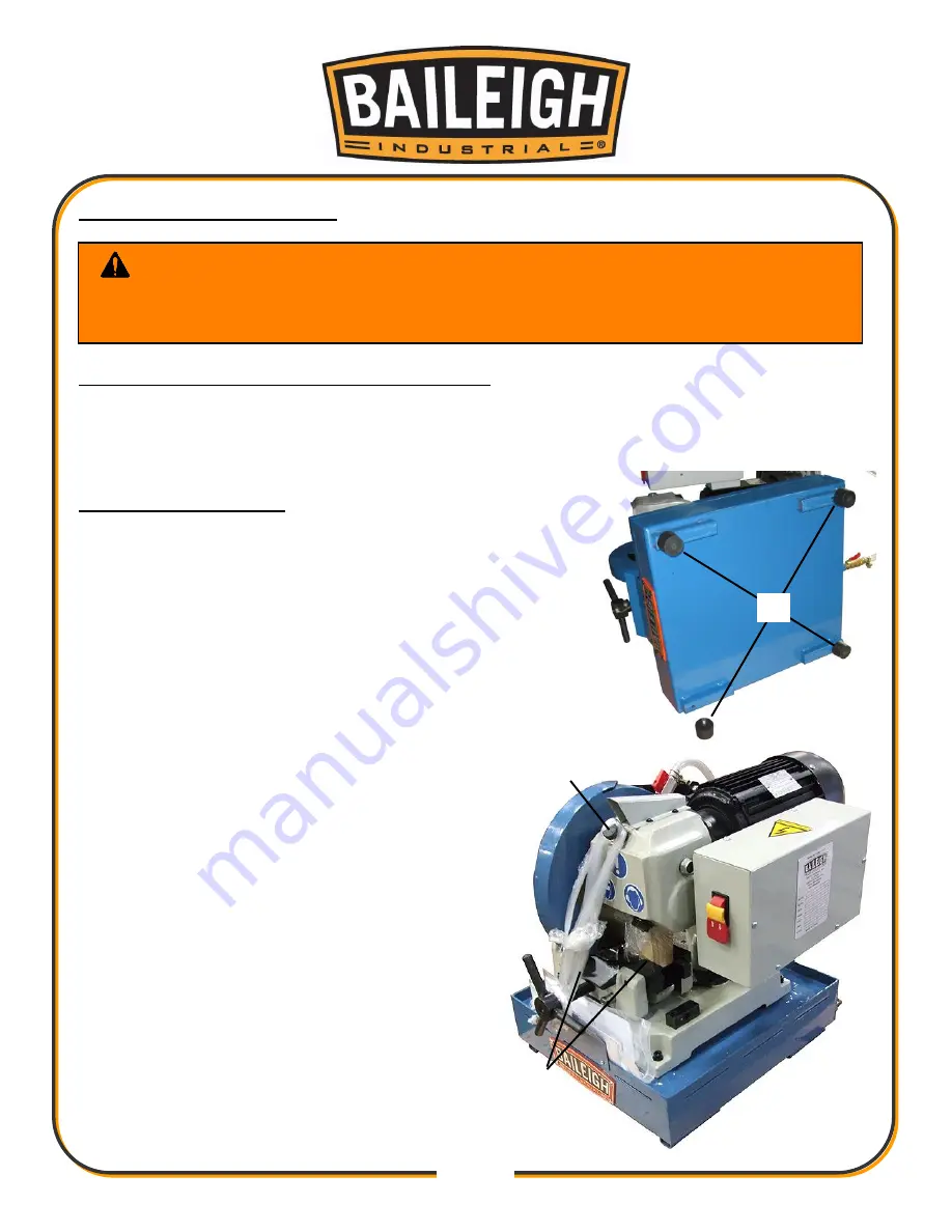 Baileigh Industrial 1013715 Operator'S Manual Download Page 19