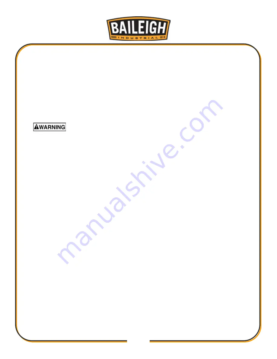 Baileigh Industrial BMS-10 Operating Instructions And Parts Manual Download Page 10