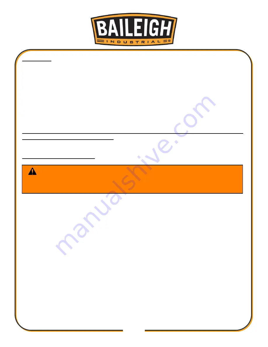 Baileigh Industrial RDB-150-AS Operator'S Manual Download Page 16