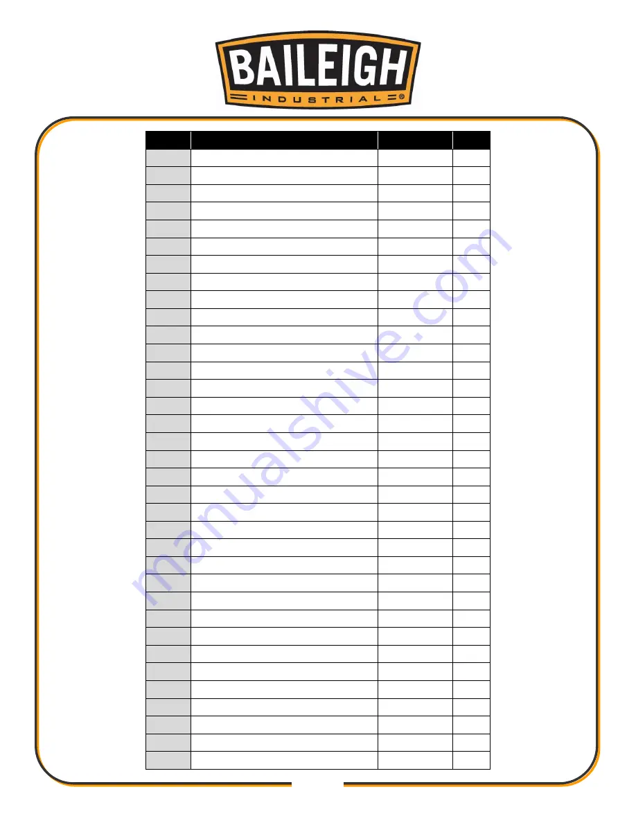 Baileigh CS-275EU Operator'S Manual Download Page 47