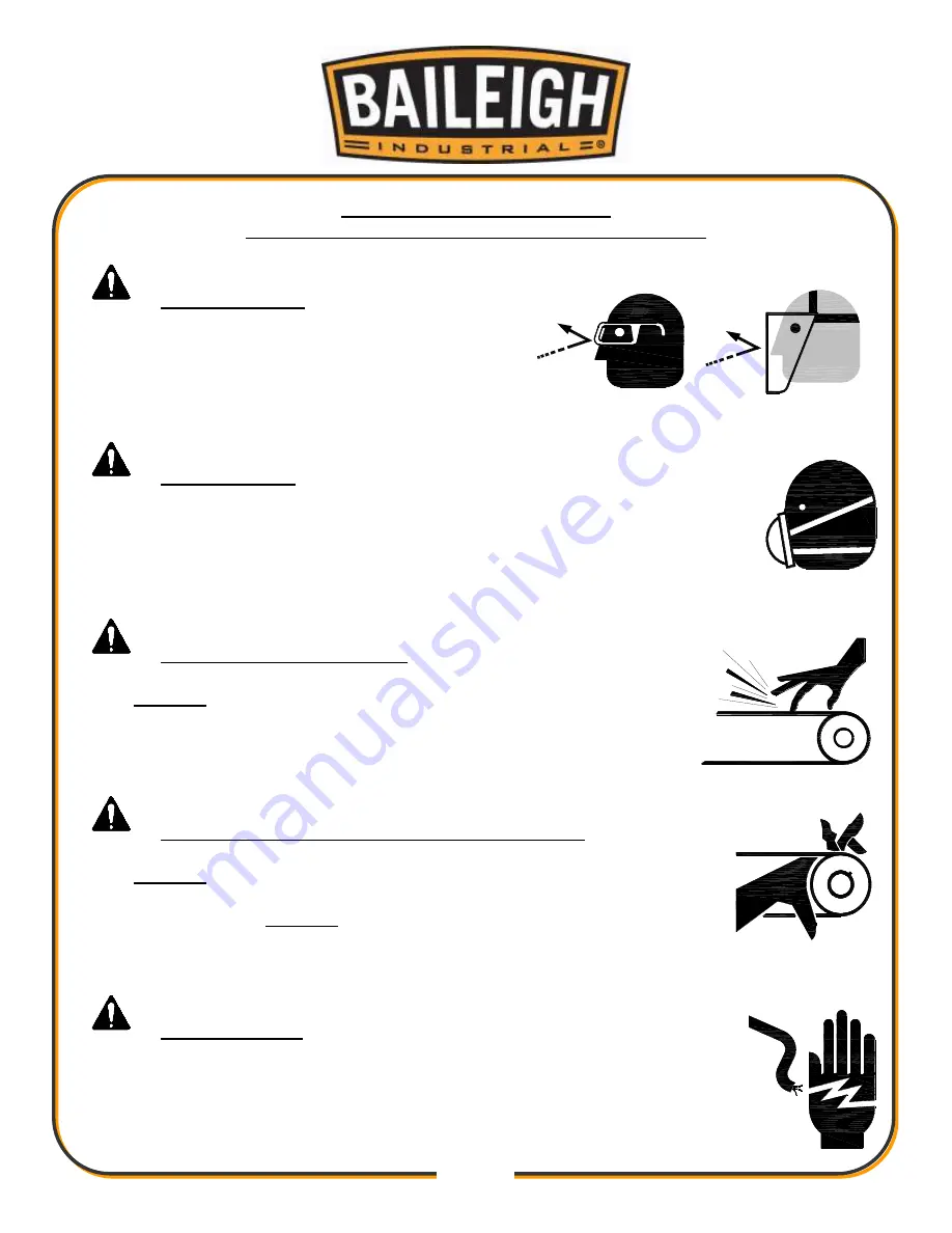 Baileigh DBG-62 Operator'S Manual Download Page 7